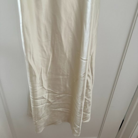 NWT Reformation Ronda Silk Maxi Dress Sz 0 Ivory Asymmetrical One Shoulder - Picture 8 of 13